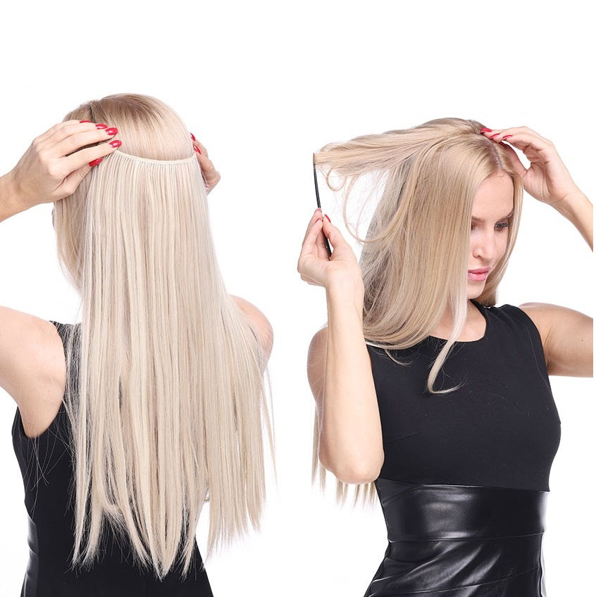 Remeehi® INVISIBLE HAIR EXTENSIONS-Invisible Halo Remy Hair Light Color