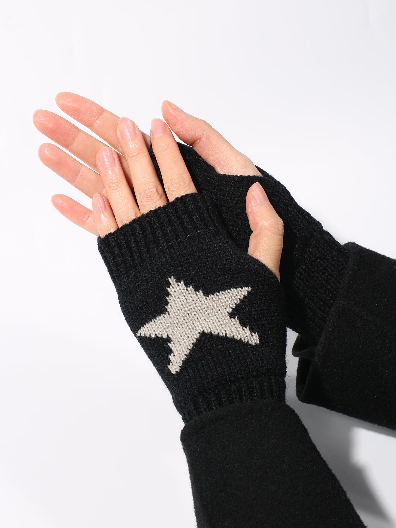 ARTILDAY black gloves knitted gloves
