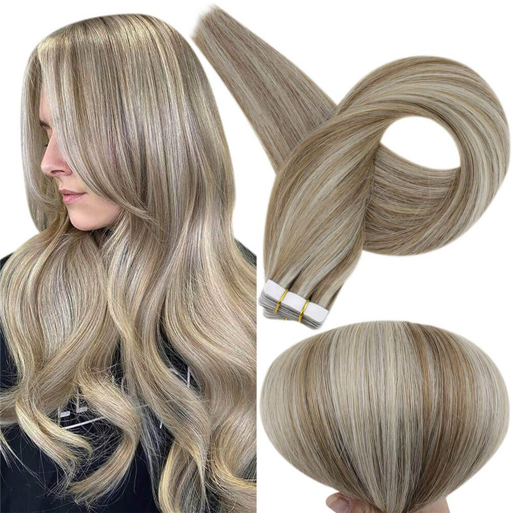 Remeehi® TAPE IN HAIR EXTENSIONS-Tape In Remy Hair
