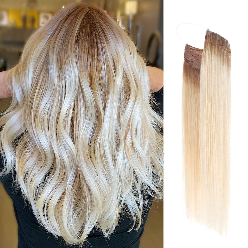 Remeehi® INVISIBLE HAIR EXTENSIONS-Invisible Halo Remy Hair Light Color