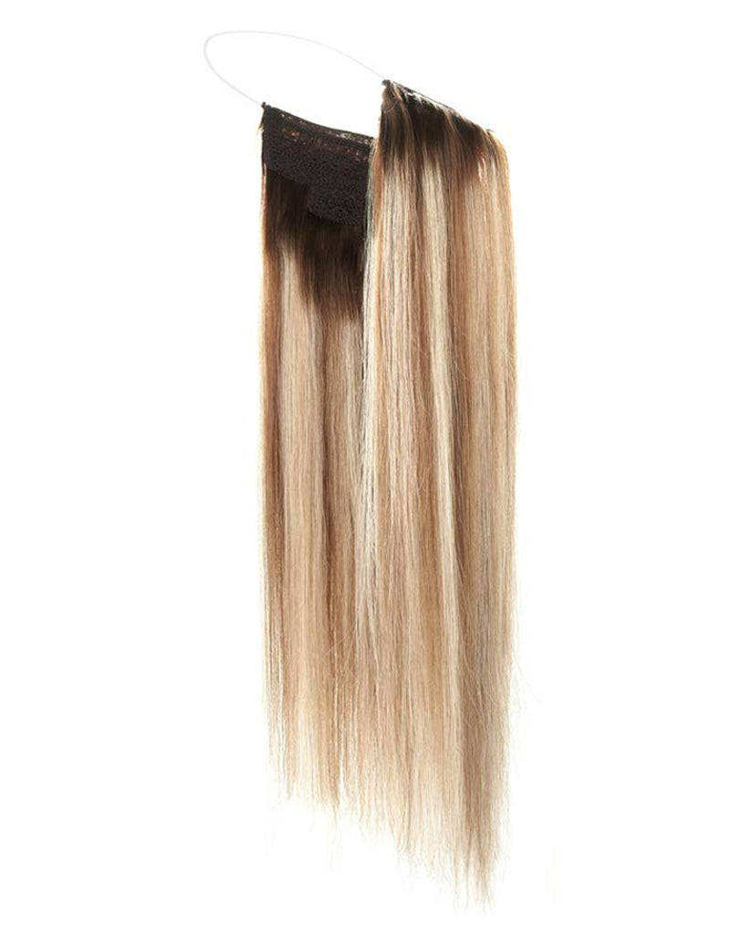 Remeehi® INVISIBLE HAIR EXTENSIONS-Invisible Halo Remy Hair Highlight Color